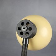 1970s Hungarian Gooseneck Desk Lamp, Cappuccino Mid Century Table Light