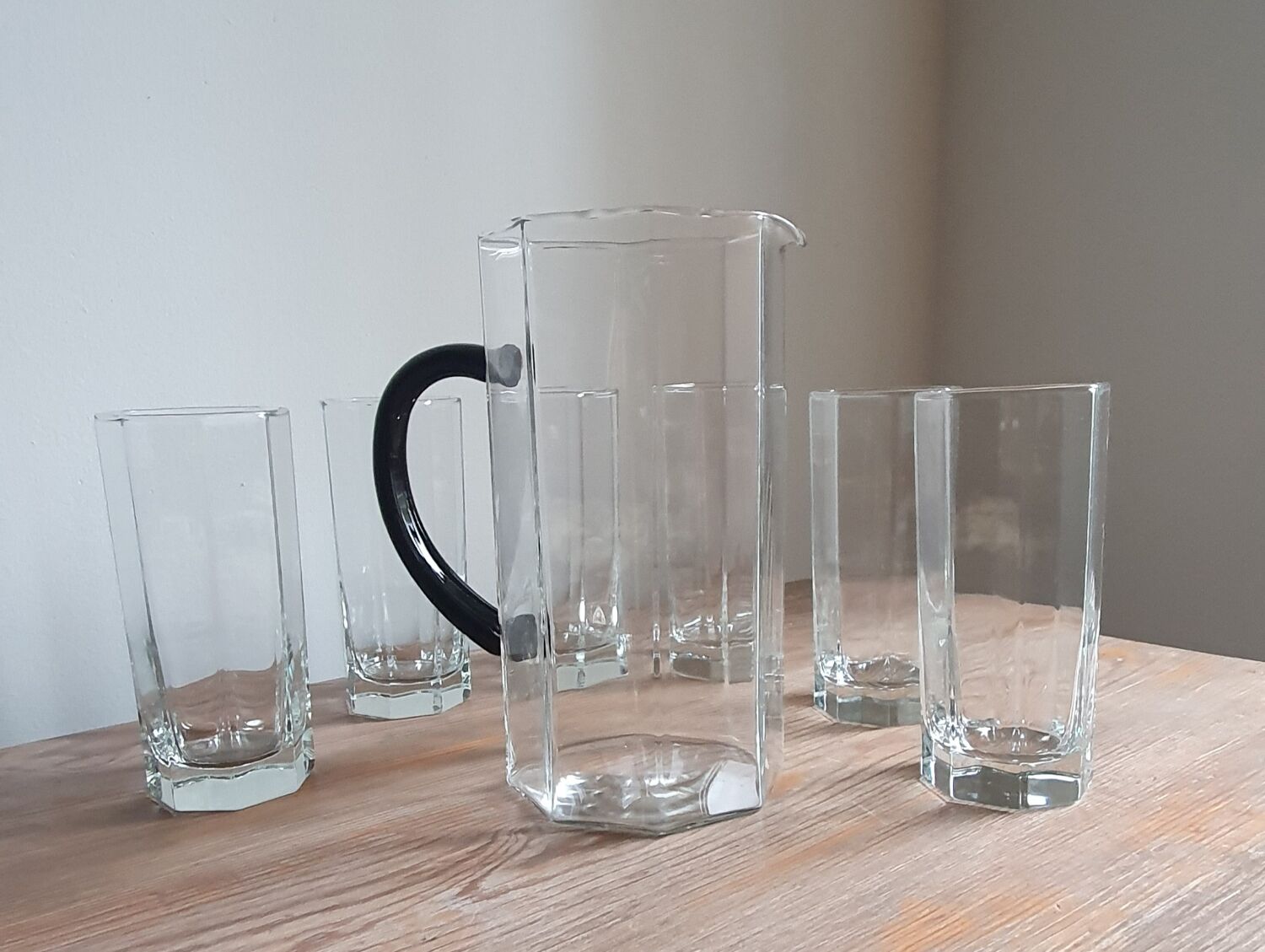 Carafe and 6 glasses Octime