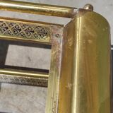 Old rolling coffee table serving vintage brass bar 50s mid-century design