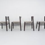 Ensemble de quatre chaises de salle à manger Pastoe, Pays-Bas, années 1970