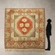 Antique Kars rug made of cotton and wool, hand-knotted, 102 x 100 in.