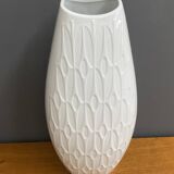 Large vintage white ceramic vase by Alka Kunst Bavaria