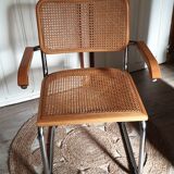 Chrome and cannage armchair Breuer