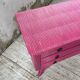 Commode rotin rose vintage