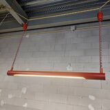 Vintage height adjustable red fluorescent tube lamp (Massive)