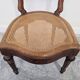 Set of 6 antique dining chairs in solid walnut, cane seats, 19th century.