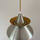 Vintage Danish chrome/ochre pendant - Doo Wop style lamp