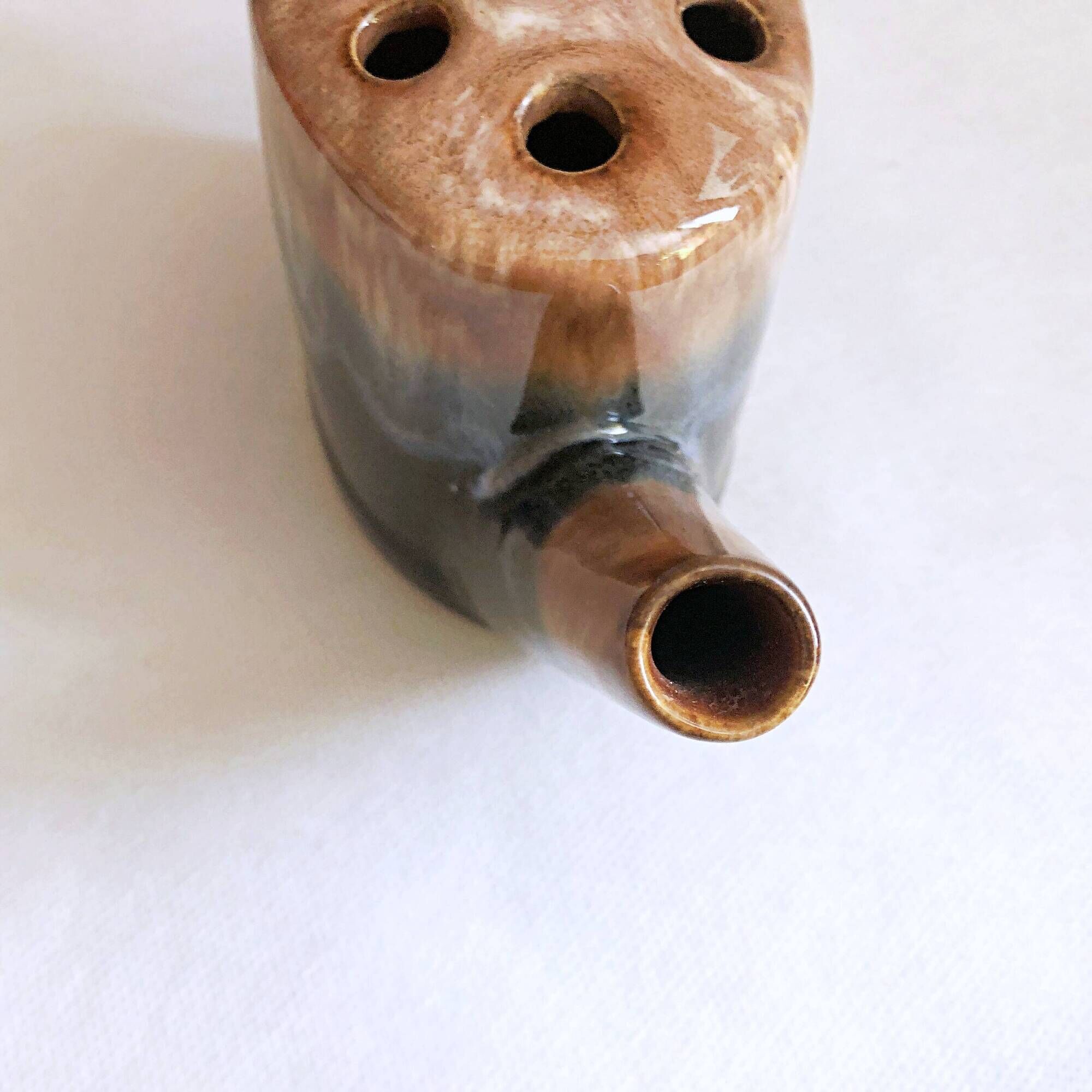 Flower spike vase in the shape of a watering can style Vallauris France