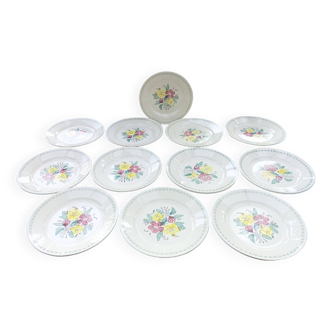 12 assiettes plates anciennes