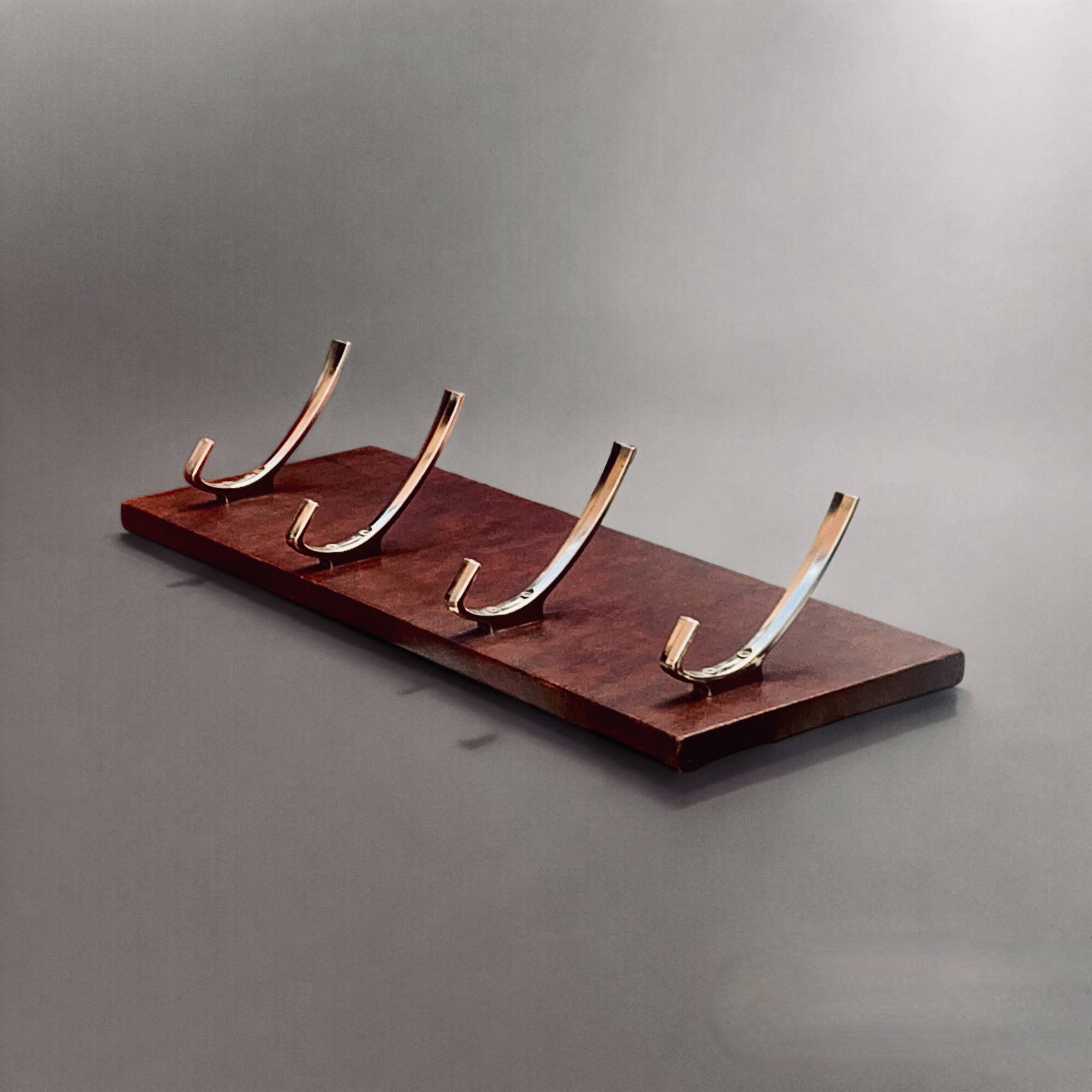 Vintage wall coat rack - 4 hooks