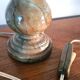 Pegasam SL Spain lamp – alabaster base and vintage engraved glass