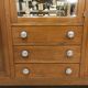 Mid-century armoire with large mirror, wardrobe and chest of drawers
