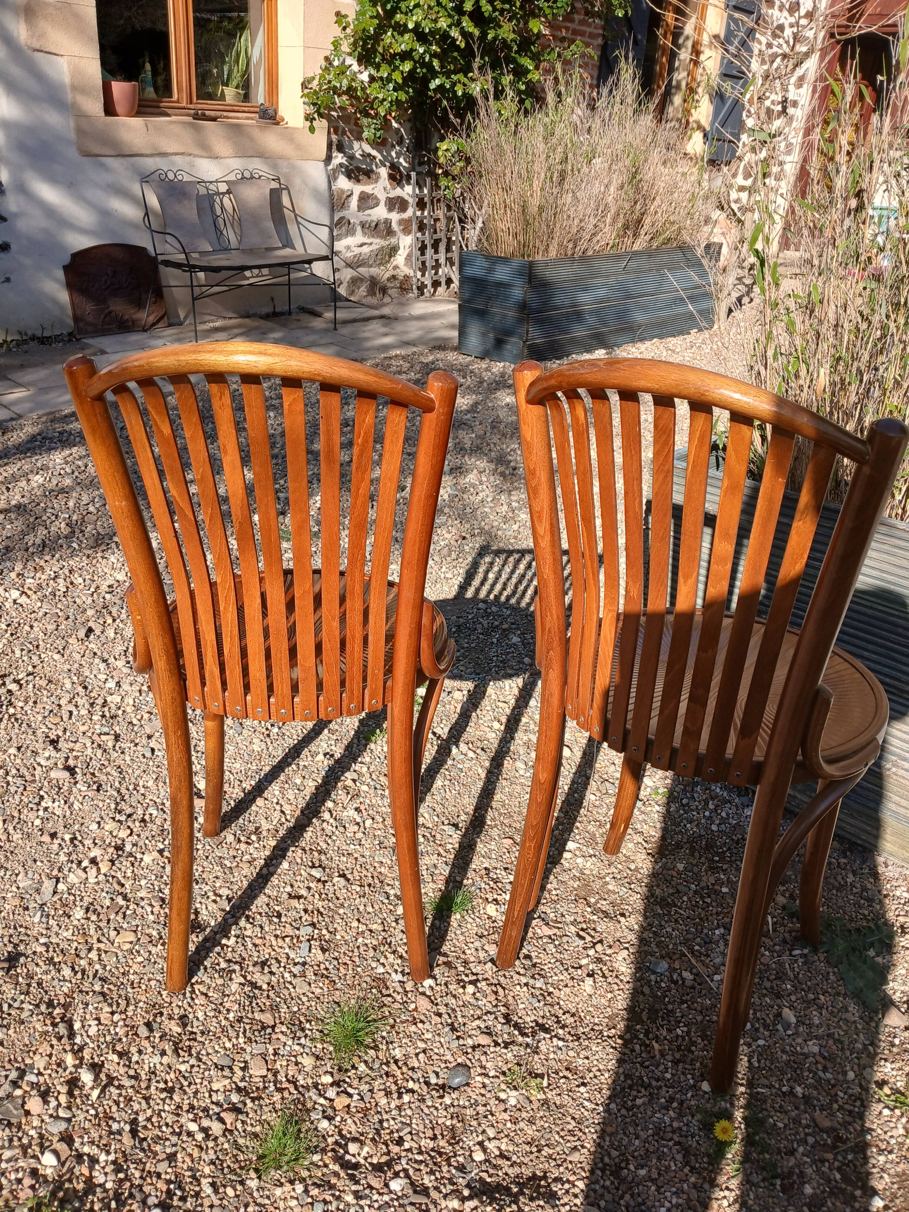 2 Thonet style bistro chairs