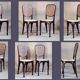 Pair of Viennese bistro chairs in curved wood early twentieth century