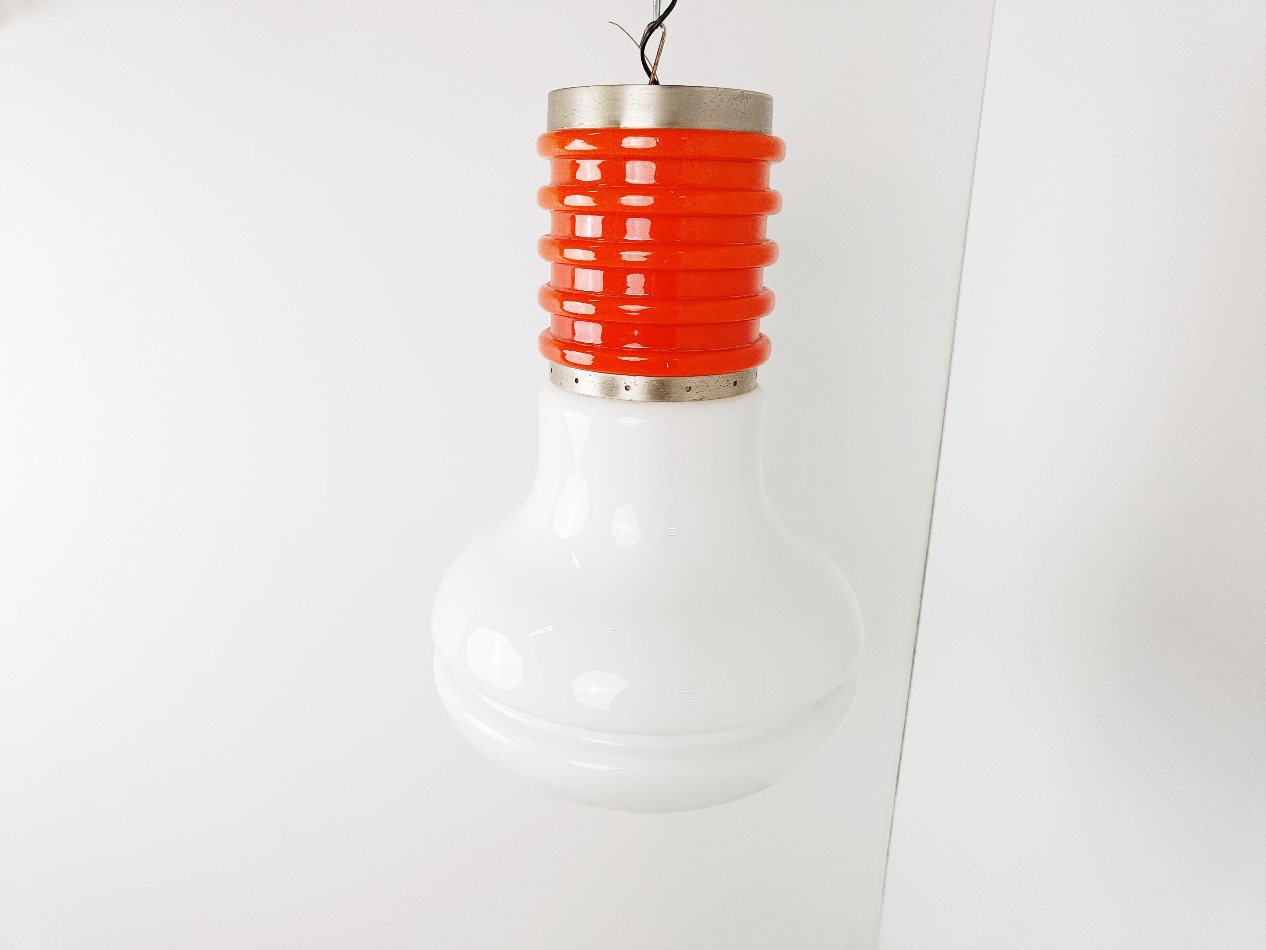 Space age glass pendant light, 1960s