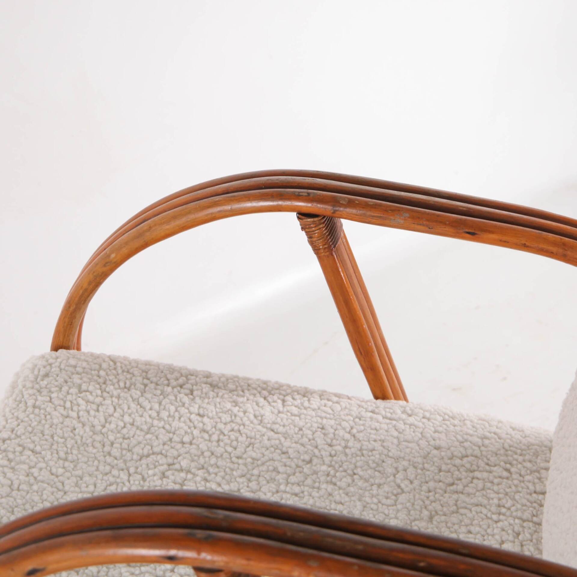 "Bretzel" armchair in rattan