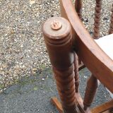 Turned wooden cradle half 20th century