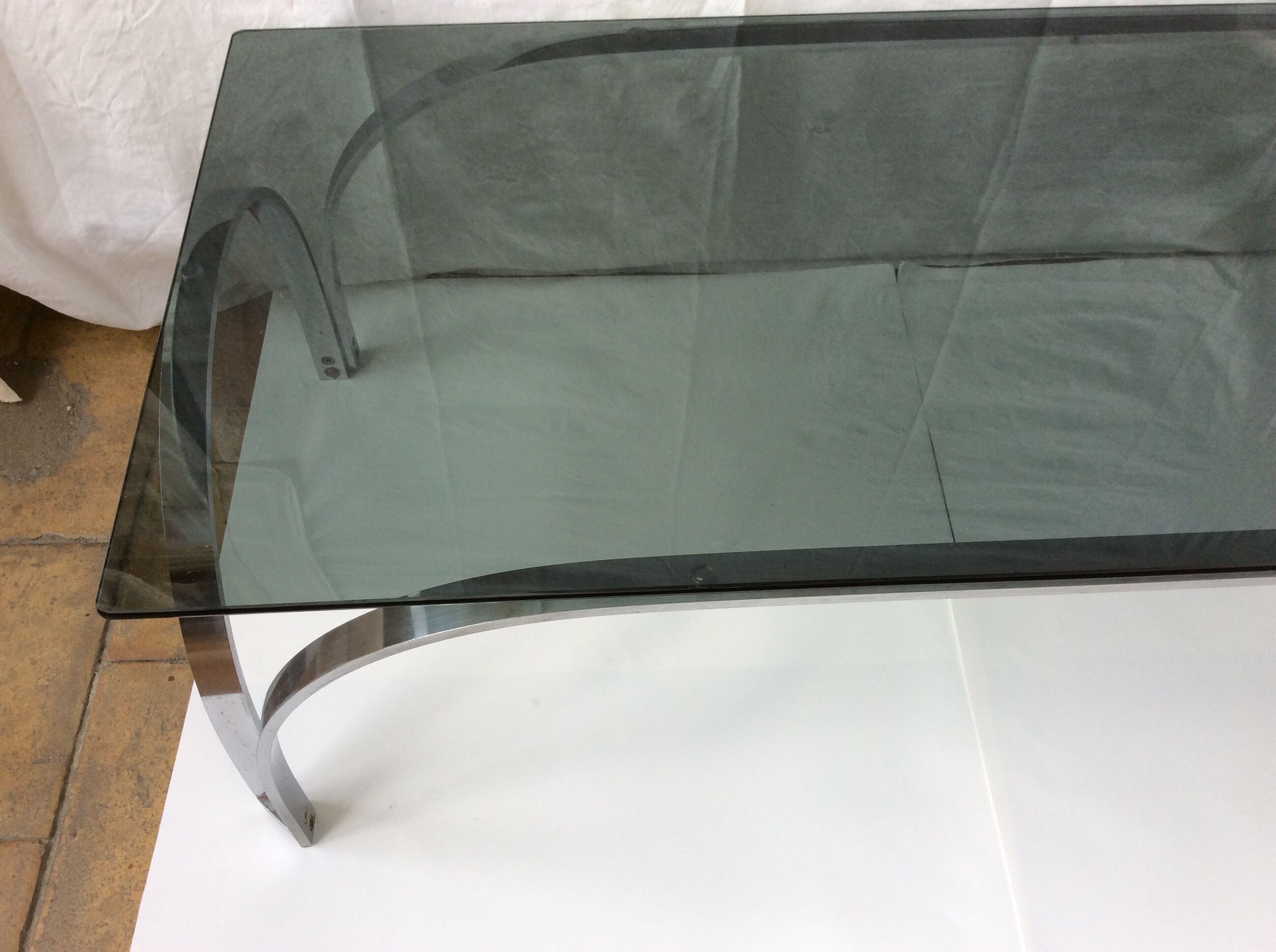 Vintage glass coffee table