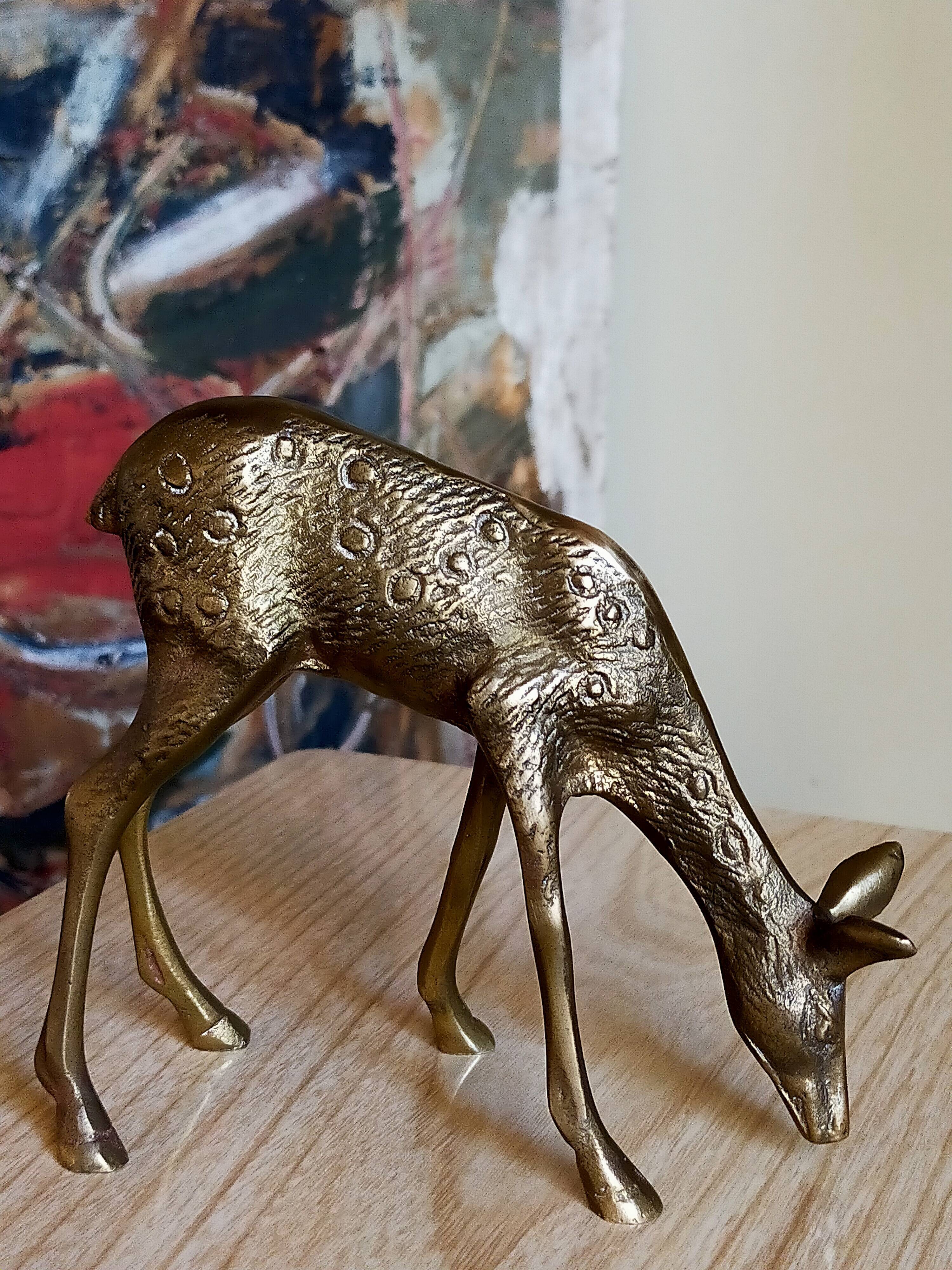 Solid brass doe