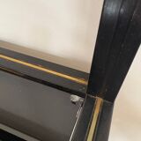 Pierre Vandel Paris shelf, black and gold, 1970s, France