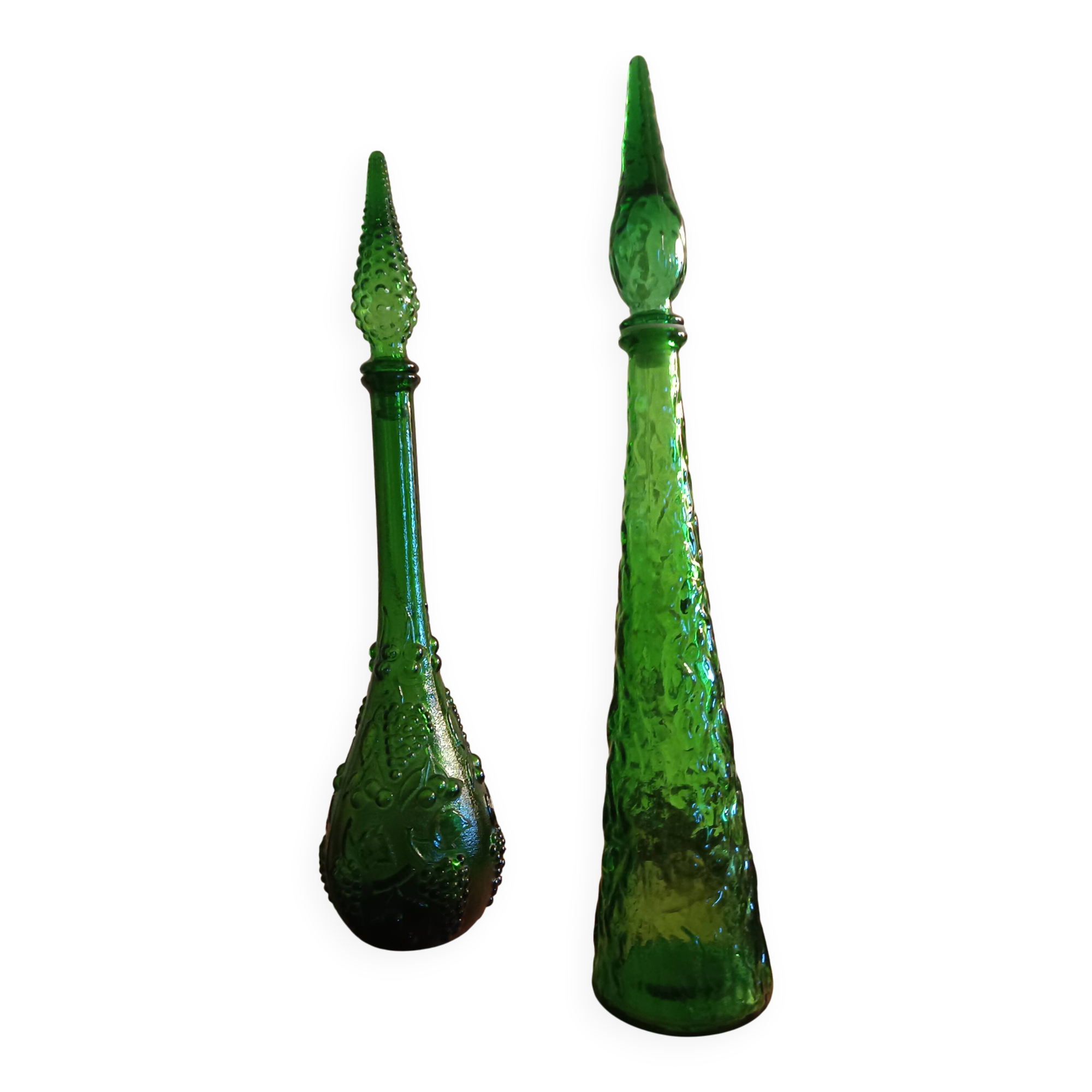 2 carafes from the 60s/70s, height 45cm