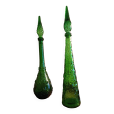 2 carafes année 60/70, hauteur 45cm