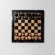 Vintage Peach-and-Black Marble Chessboard with Stone Pieces, Italian 1960s Design – Elegant Gift