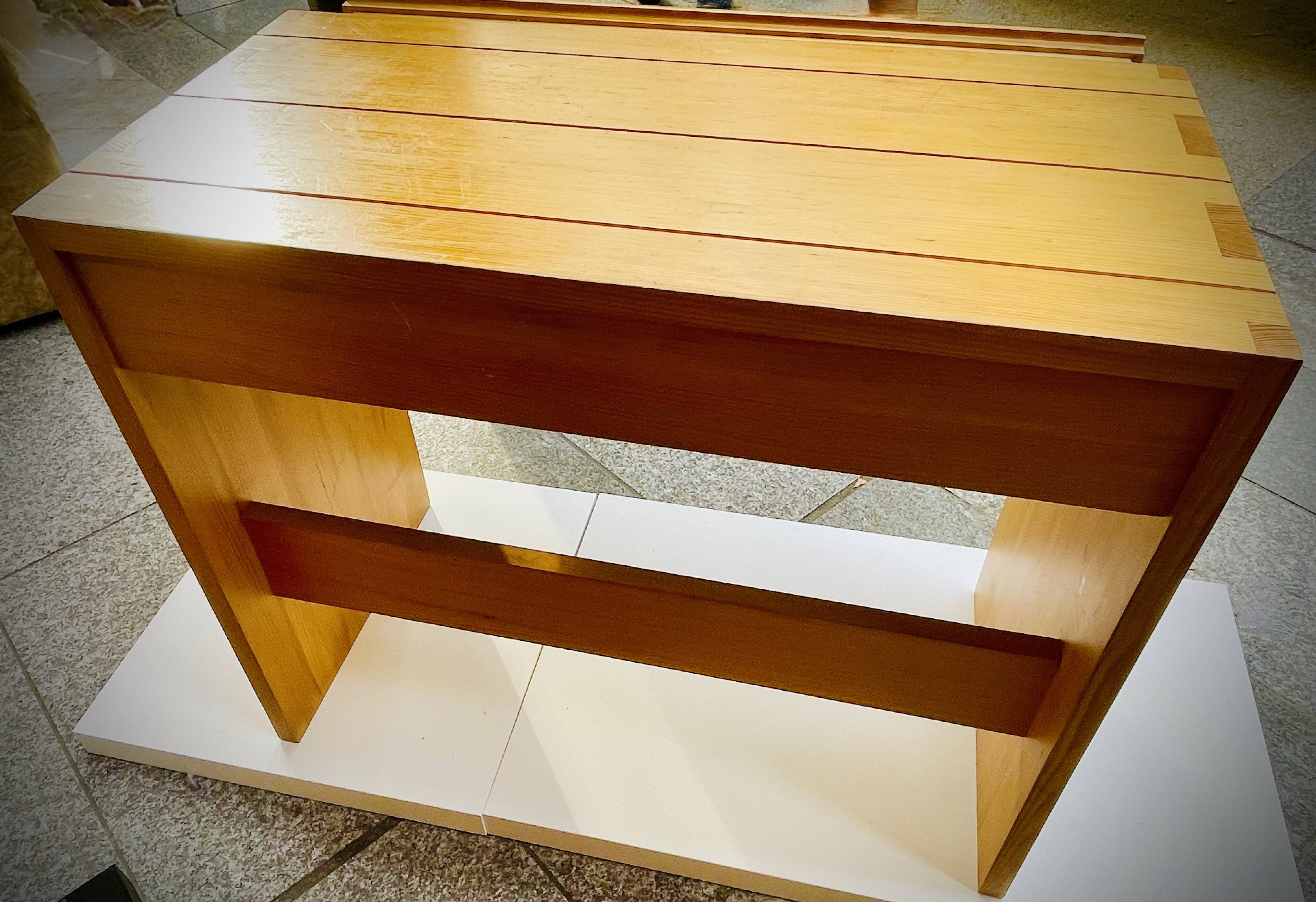 Curled pine desk by Roland Haeusler for Maison Regain circa 1970