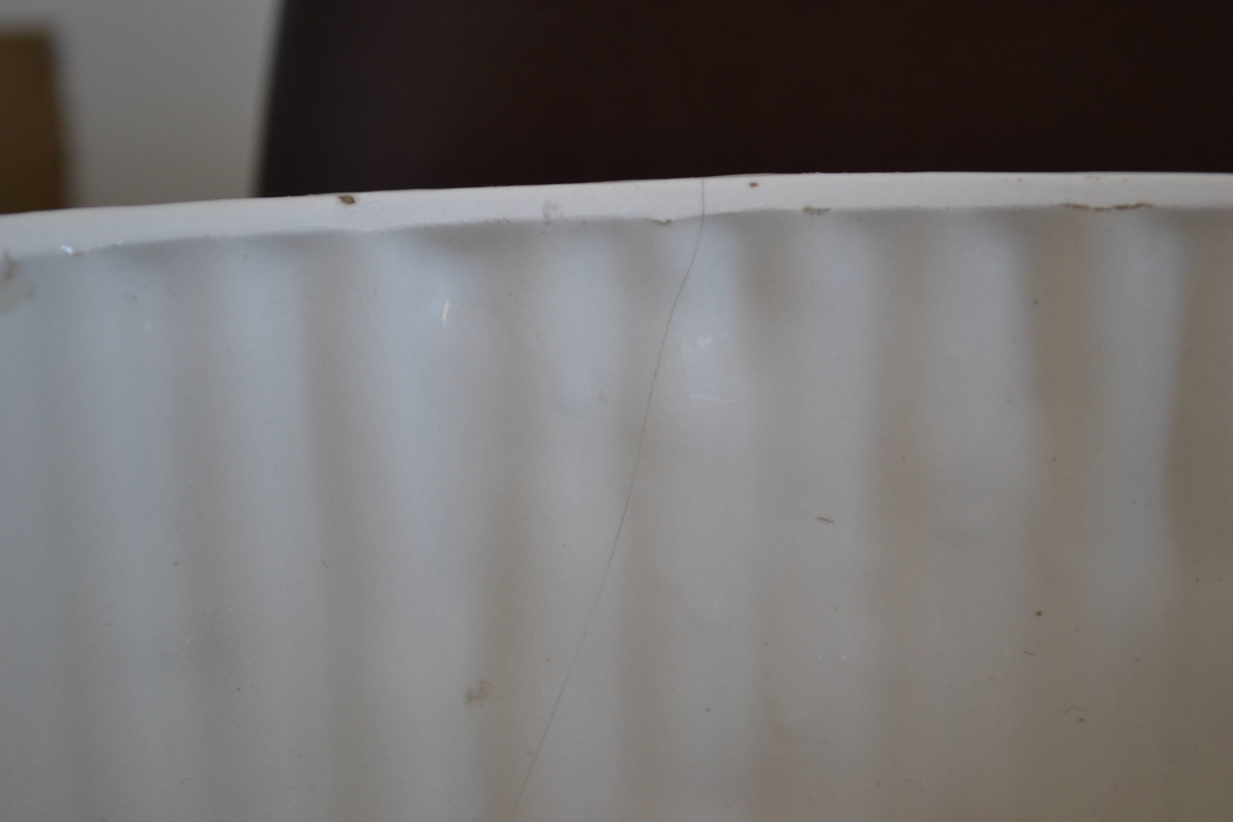 Ceramic cache pot in bamboo style, Italy 1980, Hollywood Regency.