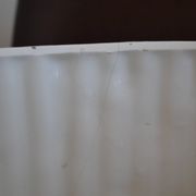 Ceramic cache pot in bamboo style, Italy 1980, Hollywood Regency.