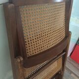 Folding chair caned from the 70s