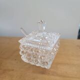 Vintage (70s) crystal sugar or other condiment pot with lid