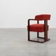 Art Deco red Reupholstered Chair, Belgium ca. 1920