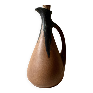 Single-stem vase / oil bottle signed Denbac and numbered