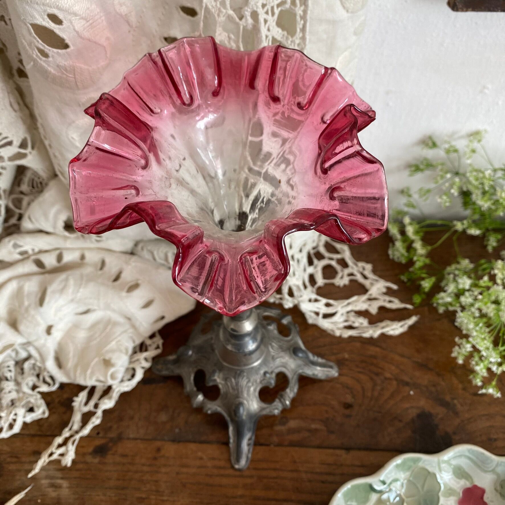 Cornet vase, antique tulip vase.