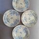 Plates for dessert antique porcelain romantic iron earth Sarreguemines epine