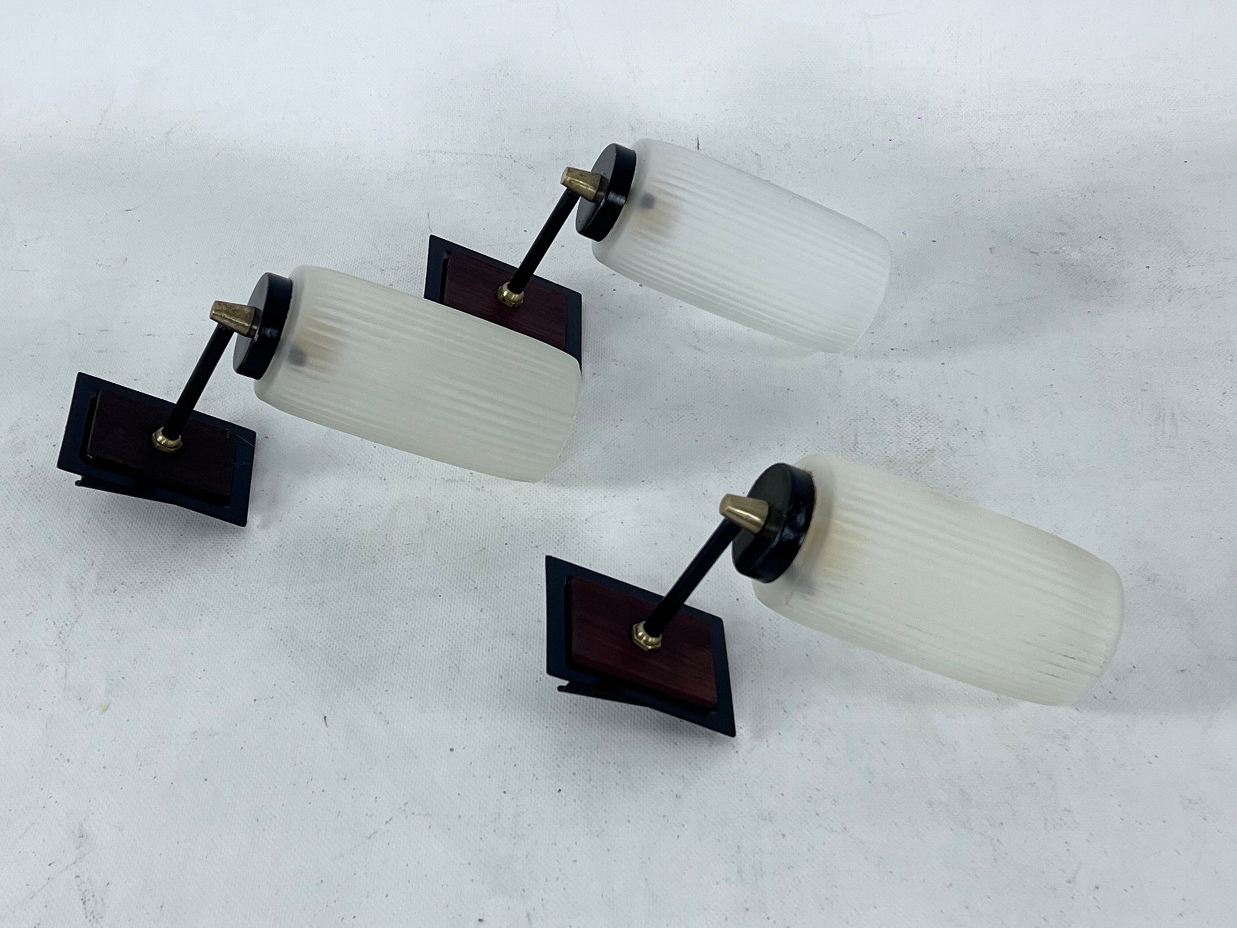 Mid-Century Italian sconces. Set of three. 1950s