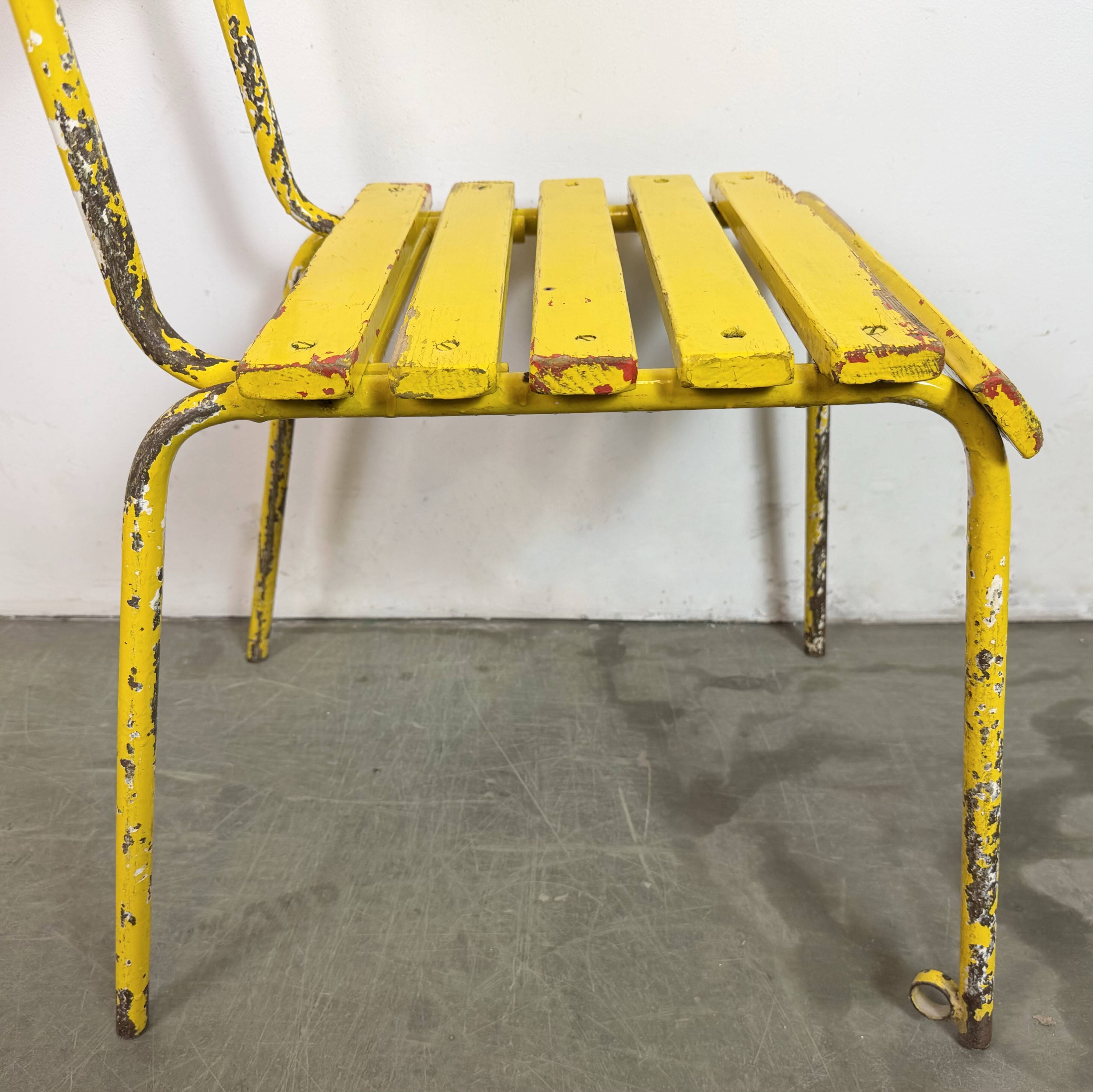 Vintage Yellow Industrial Chair, 1960s