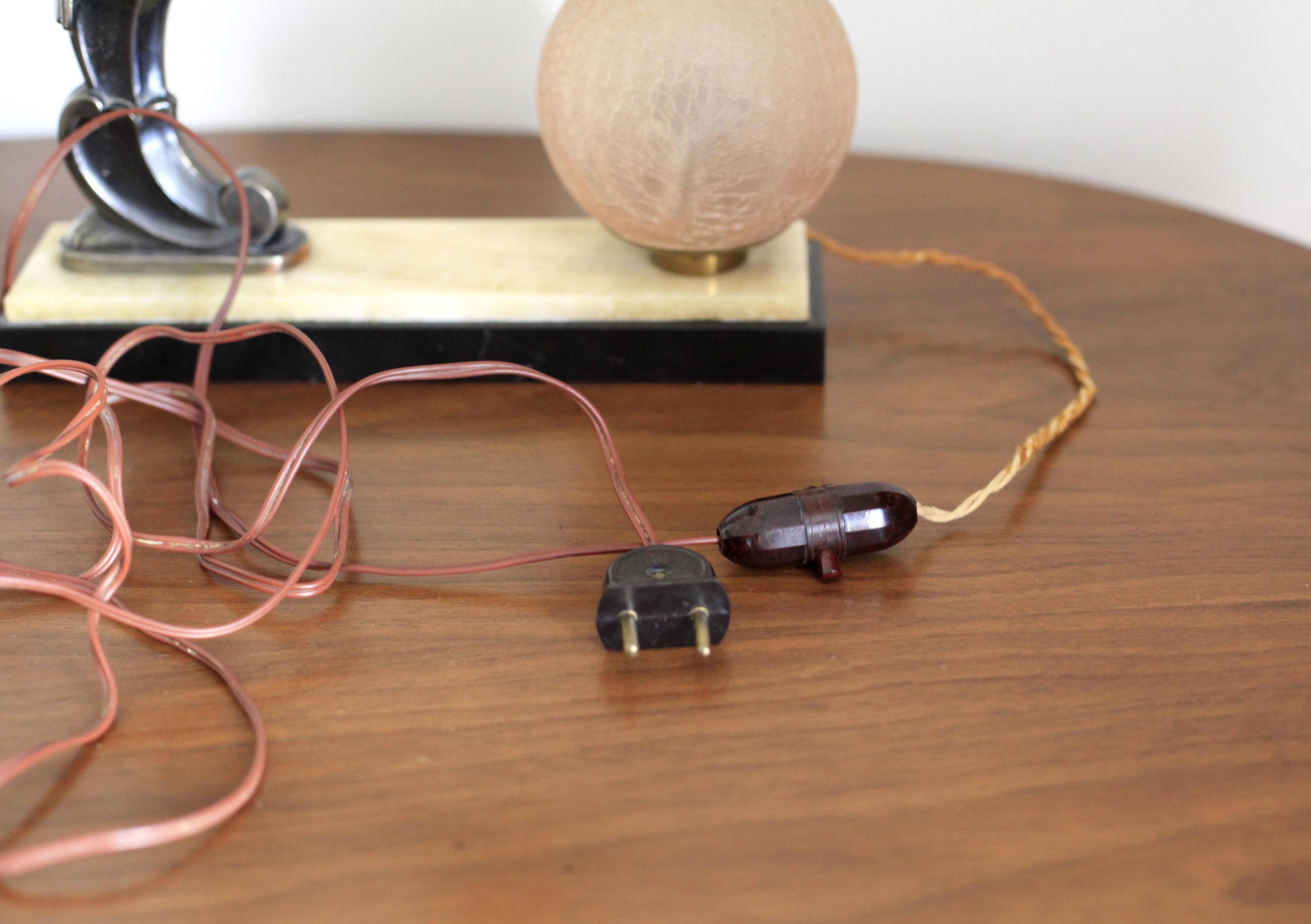 Art-deco lamp Opaline pink Large format