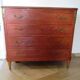 Commode Louis XVI-Bronze-Marqueterie par placage de bois en papillon-1930