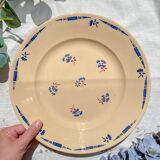 Vintage K&G Luneville "Flore" porcelain dish, 1950s, small blue flowers