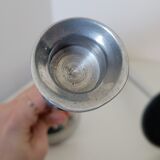 Paire de chandeliers bougeoirs vintage en métal