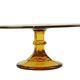 Art Deco Amber Cake Dish Depression Glass Verrerie Scailmont