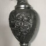 Ewer, Mauro Manetti art foundry, floral embossed decoration and bird's head handle