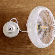 Vintage lampshade suspension and porcelain rosette
