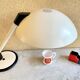Aluminor saucer desk lamp France vintage 70s white