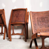 Set of 4 Angel’s Pazmino folding chairs, 1960’s