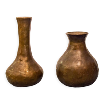 Paire de vases en bronze Italie années 60