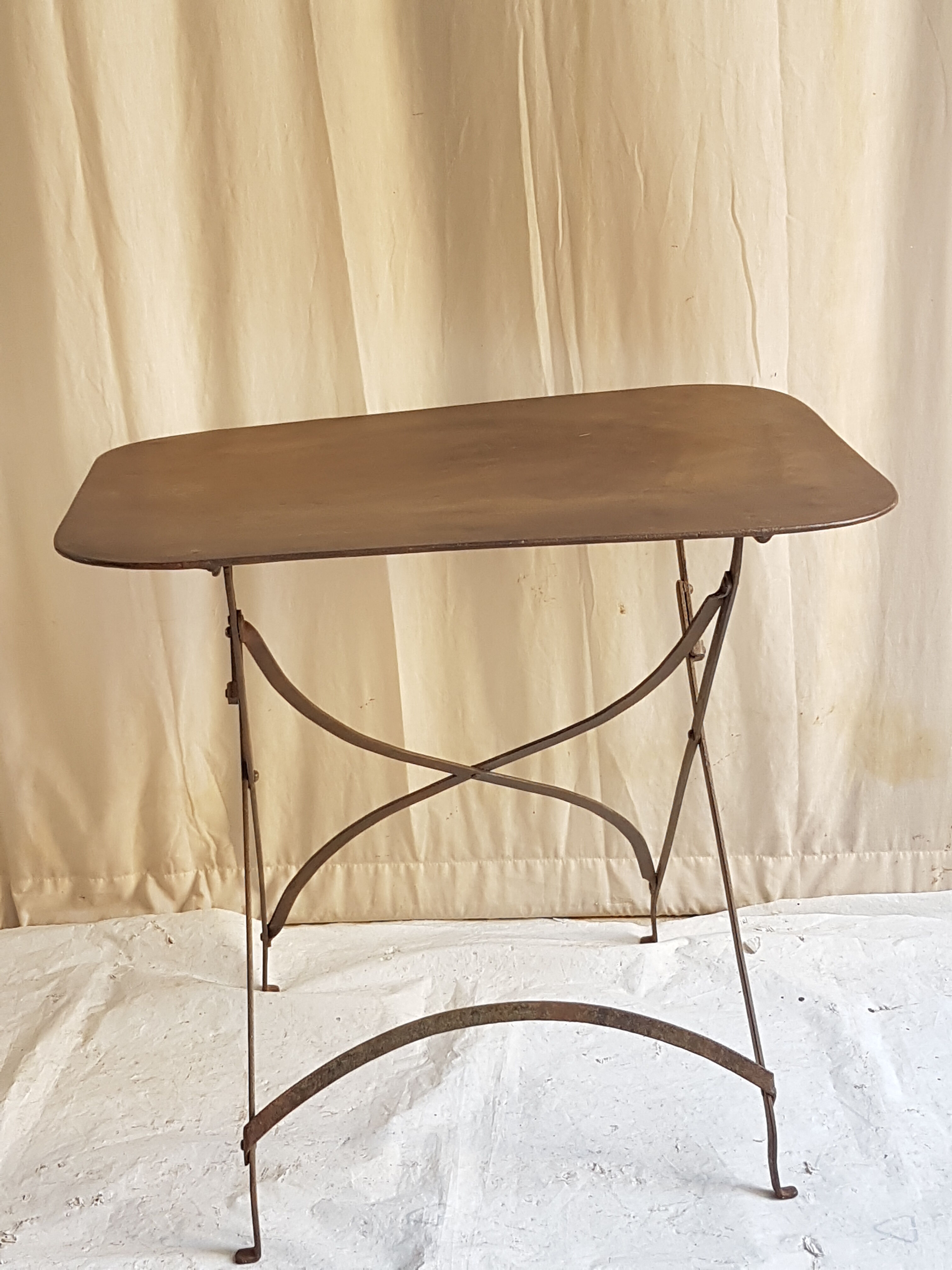 Folding old garden table