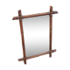 Wooden barber mirror